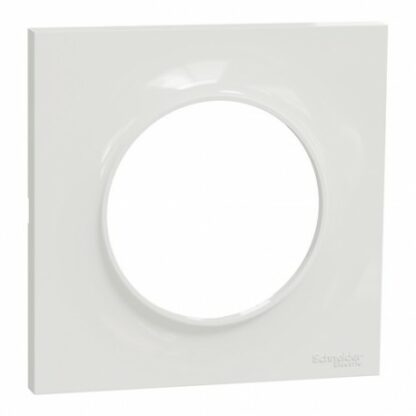 Plaque de finition Odace Styl blanc brillant, 1 poste