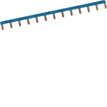 Barre de pontage HAGER KB163N 1P 63A 10mm² bleu 13 modules – Connexion neutre