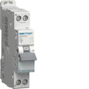 Disjoncteur HAGER MFN702 1P+N 2A Courbe C 3kA – Protection fiable pour circuits