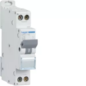 Disjoncteur HAGER MFN716 16A 1P+N Courbe C 3kA - 1 Module à Vis