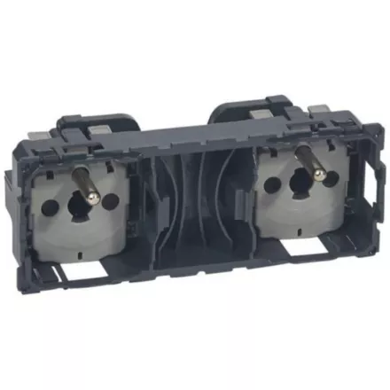 Prise de courant double LEGRAND Céliane 067124 2x2P+T 16A - Bornes automatiques