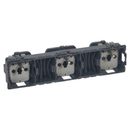 Prise de courant triple LEGRAND Céliane 067126 3x2P+T 16A 250V - Bornes auto