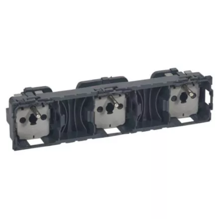 Prise de courant triple LEGRAND Céliane 067126 3x2P+T 16A 250V - Bornes auto
