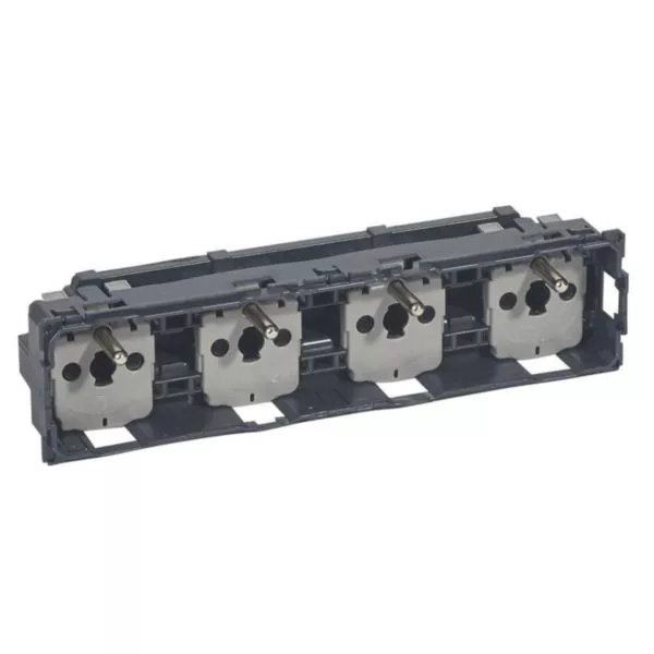 Prise de courant quadruple LEGRAND Céliane 067128 16A 2P+T - Compacte précâblée