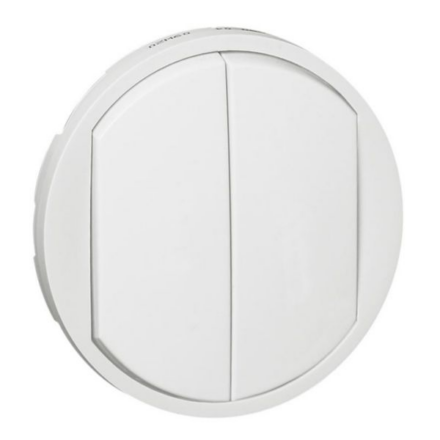 Legrand Céliane 068002 – Enjoliveur large double blanc à clipser