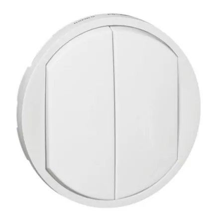 Legrand Céliane 068002 – Enjoliveur large double blanc à clipser