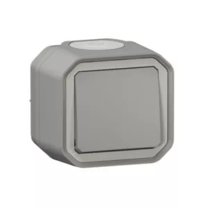 Legrand 069711L Interrupteur ou V et V étanche Plexo 10A IP55 Gris Fixat Saillie