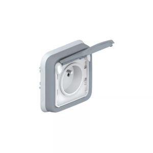 Legrand 069831L Prise de courant étanche Plexo 2P+T16A IP55 Gris Encastrée à vis