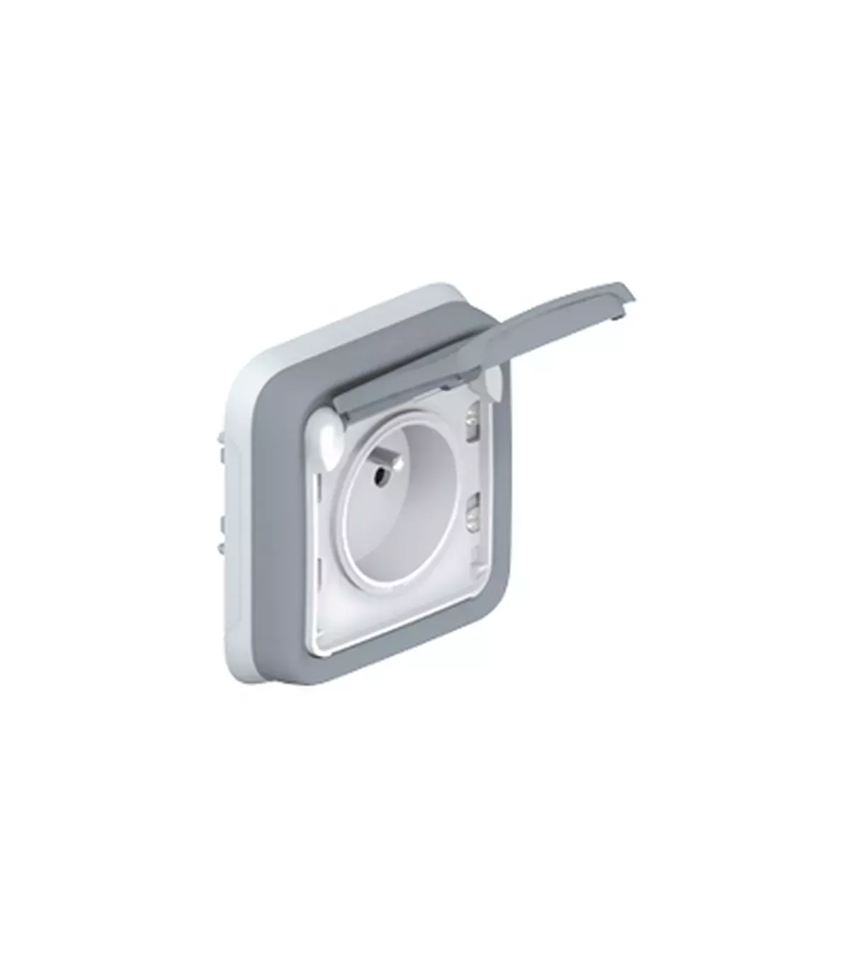 Legrand 069831L Prise de courant étanche Plexo 2P+T16A IP55 Gris Encastrée à vis