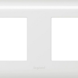 Legrand - Plaque de finition horizontale Mosaic pour 2x2 modules blanc