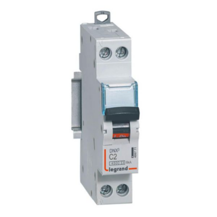 Legrand 406771 – Disjoncteur modulable Phase + Neutre DNX³ 2A Courbe C