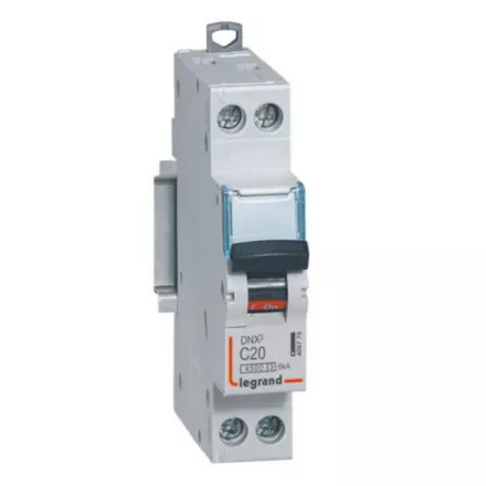 Legrand 406775 – Disjoncteur modulable Phase + Neutre DNX³ 20A Courbe C