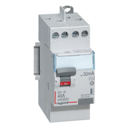 Legrand 411611 Interrupteur différentiel DX³ 40A 30mA Type AC