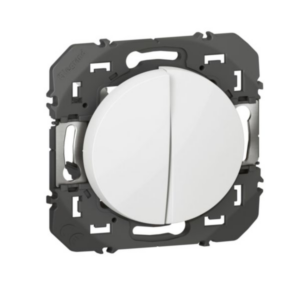 Interrupteur Double Va-et-Vient Dooxie Blanc - Réf. 600002