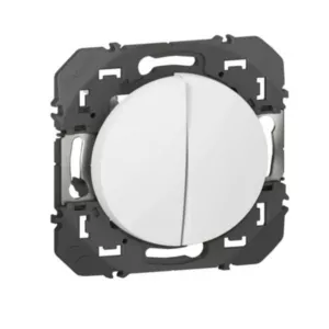 Interrupteur Double Va-et-Vient Dooxie Blanc - Réf. 600002