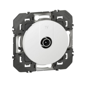 Prise TV Simple Étoile Blindée Dooxie Blanc - Réf. 600351