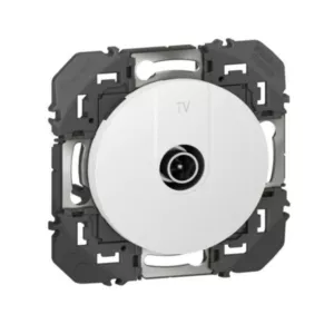 Prise TV Simple Étoile Blindée Dooxie Blanc - Réf. 600351