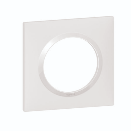 Legrand 600801 Plaque Dooxie 1 poste carrée blanc brillant 87×87 mm