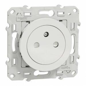 Prise de courant Affleurante 2P+T 250V 16A Borne Auto Schneider Odace S520052