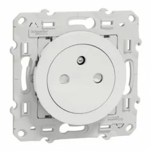 Prise de courant Affleurante 2P+T 250V 16A Borne Auto Schneider Odace S520052