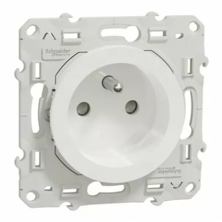 Prise de courant 2P+T 16A 250V - Bornes auto Schneider Odace S520059