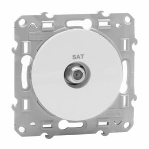 Prise Sat Blanc Schneider Odace S520446