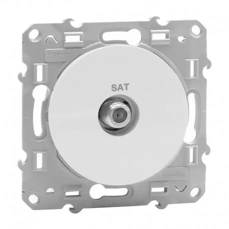 Prise Sat Blanc Schneider Odace S520446