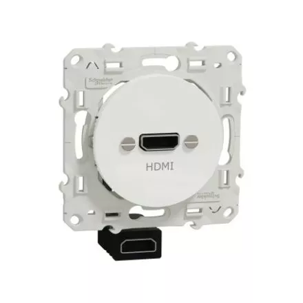 Prise HDMI type A Blanc Schneider Odace S520462