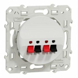 Double prise haut parleur Blanc S520488