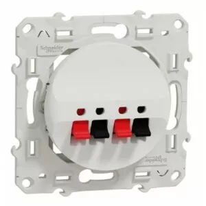 Double prise haut parleur Blanc S520488