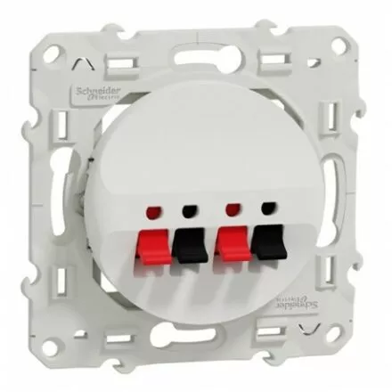 Double prise haut parleur Blanc S520488