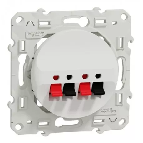 Double prise haut parleur Blanc S520488