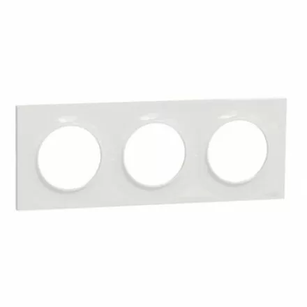 Plaque 3 postes Odace STYL Blanc Schneider Odace S520706