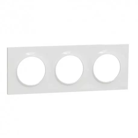 Plaque 3 postes Odace STYL Blanc Schneider Odace S520706