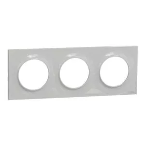 Plaque 3 postes Odace STYL Gris Schneider Odace S520706A1