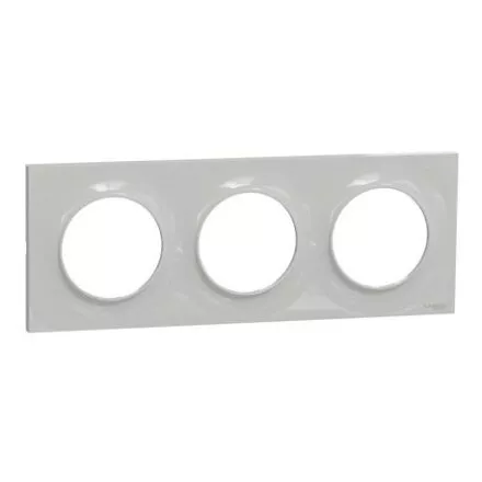 Plaque 3 postes Odace STYL Gris Schneider Odace S520706A1