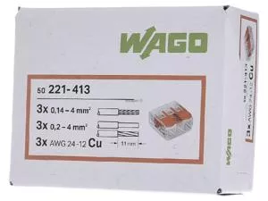 Mini-Borne de Raccordement Universelle WAGO 221-413 BTE 50