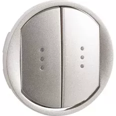 Legrand Céliane 068304 – Enjoliveur double à voyant titane