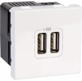 Legrand Mosaic 077594 – Prise double USB Type-A 2,4 A