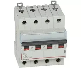 Legrand 407903 - Disjoncteur DX³ 50A 4P Courbe C 10kA