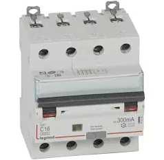 Disjoncteur Différentiel Monobloc DX³ 6000 - 4P - 16A - 300mA - Type AC - 411205