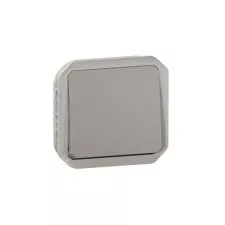 Legrand 069540 – Bouton poussoir étanche Plexo IP55 gris – 10A, à composer