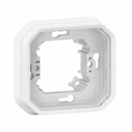 Support de plaque encastré 1 poste IP55 Plexo blanc Legrand Réf.069692L