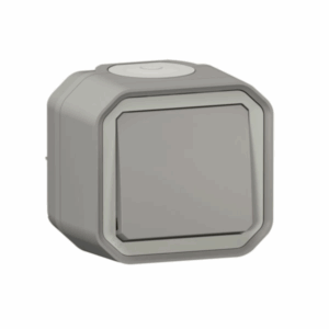 Legrand 069720L – Bouton poussoir étanche Plexo 10A IP55 Gris – Fixation Saillie