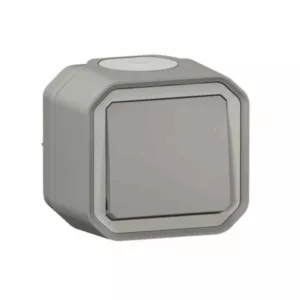 Legrand 069720L – Bouton poussoir étanche Plexo 10A IP55 Gris – Fixation Saillie