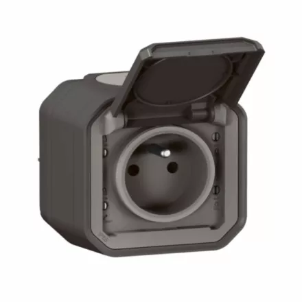 Legrand 069791L – Prise étanche Plexo 2P+T 16A IP55 Gris