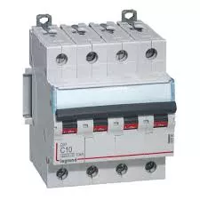 Legrand 407896 - Disjoncteur DX³ 10A 4P Courbe C 10kA