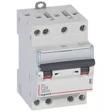 Legrand 407908 - Disjoncteur DNX3 20A 4P Courbe C 6kA