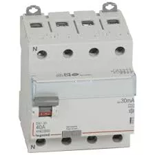 Réf. 411675 Interrupteur différentiel Legrand DX³-ID 4P40A Type A 30mA Vis/Vis