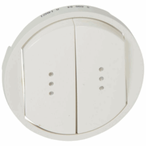 Legrand Céliane 068004 – Enjoliveur double à voyant blanc